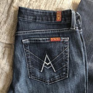 -EUC- 7 FOR ALL MANKIND bootcut jeans, short inseam!